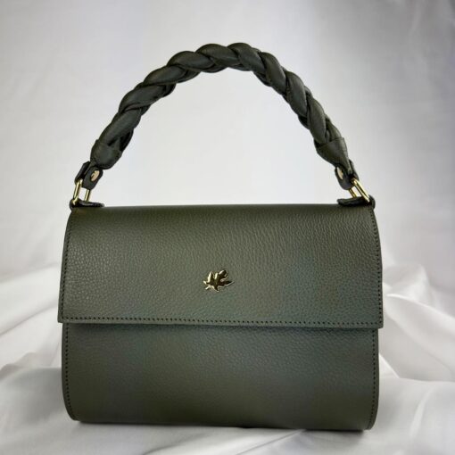 Leren handtas Calista - Olive