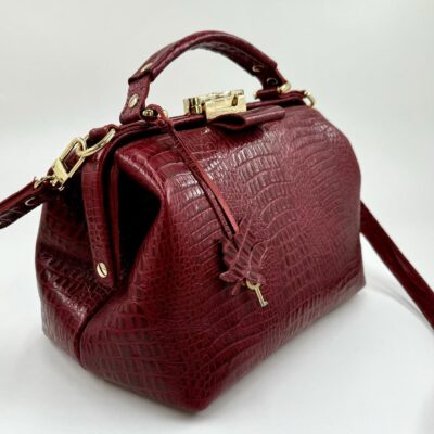 Leren tas Crossbody - Red Croco